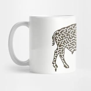 Bison Shaped Maze Mug